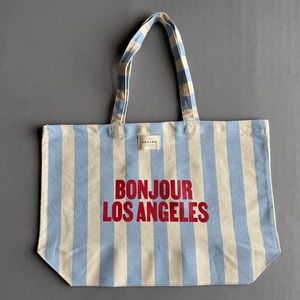 NEW Sezane Bonjour Los Angeles Canvas Tote
